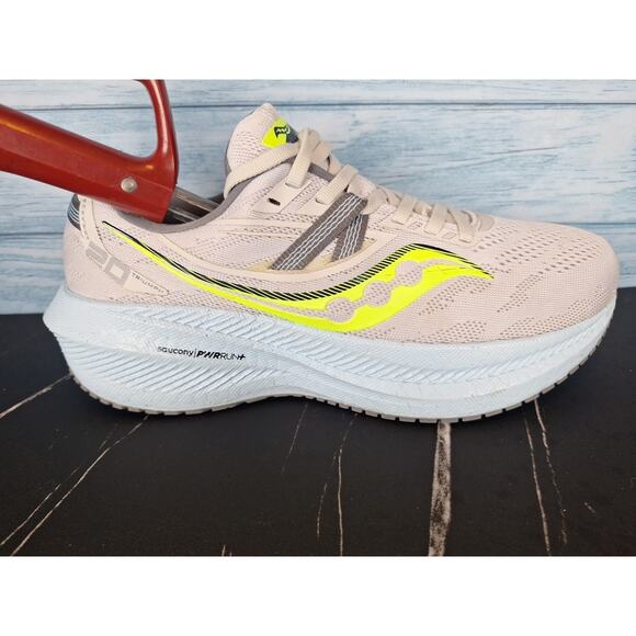 Saucony Triumph PWRRUN+ Running Shoes Beige Yellow Size 8 main image 6